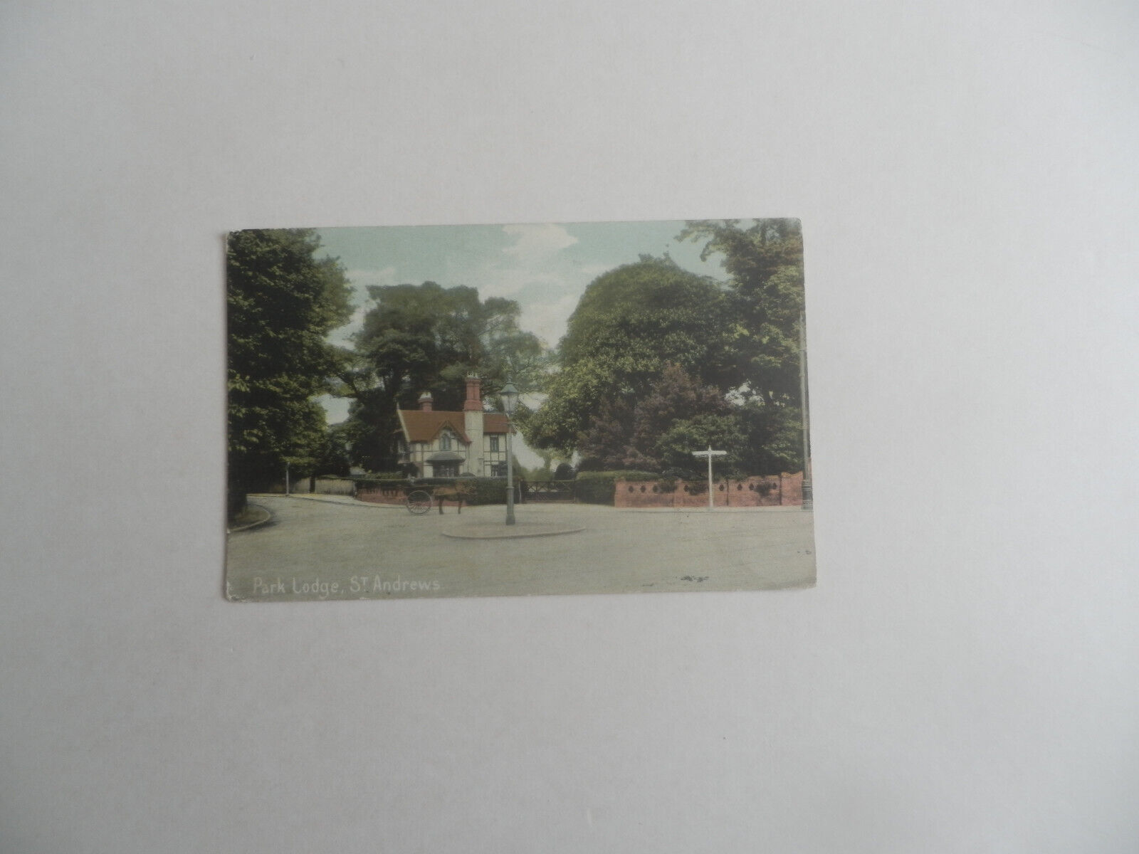 House Clearance - 1905 POSTCARD PARK LODGE, ST ANDREWS, POSTED UXBRIDGE TO WHITLEY BAY