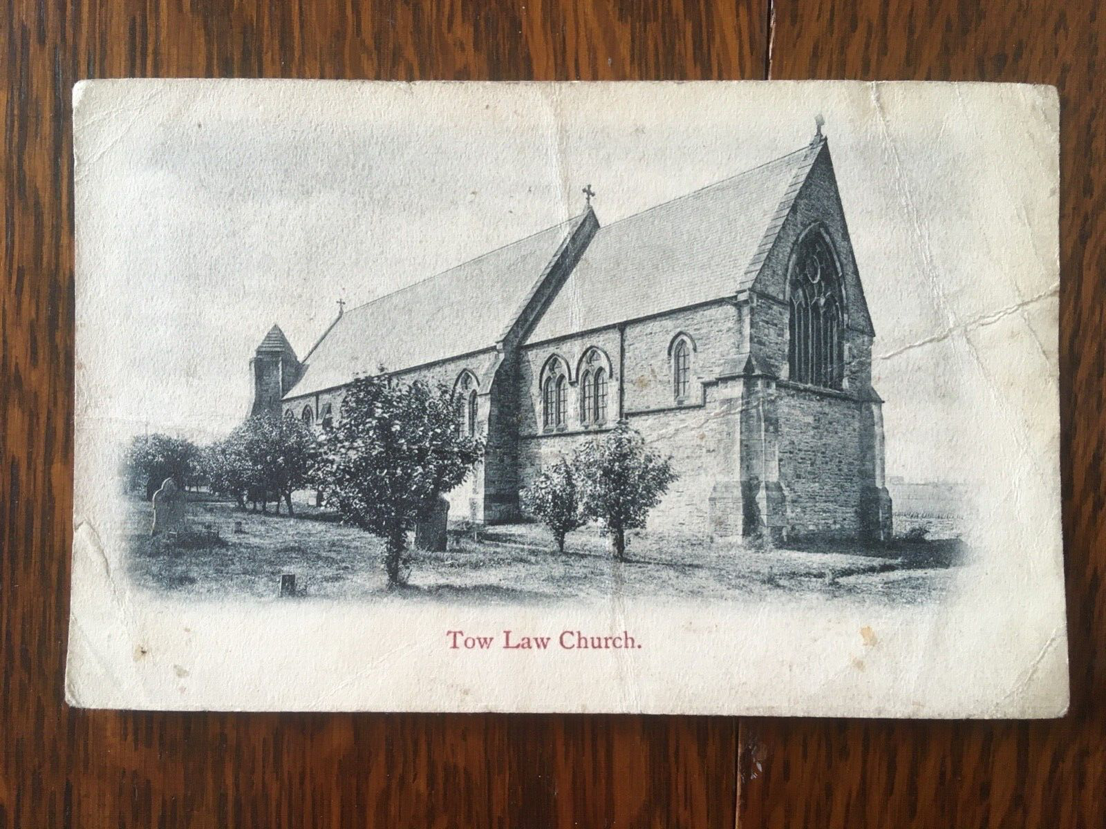 House Clearance - TOW LAW CHURCH Antique 1918 WW1 ERA Photograph Service ST PHILIP & ST JAMES ??