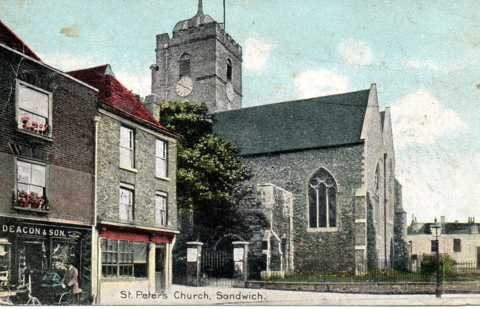 House Clearance - SANDWICH - ST. PETERS CHURCH 1910 POSTCARD NEWCASTLE JESMOND