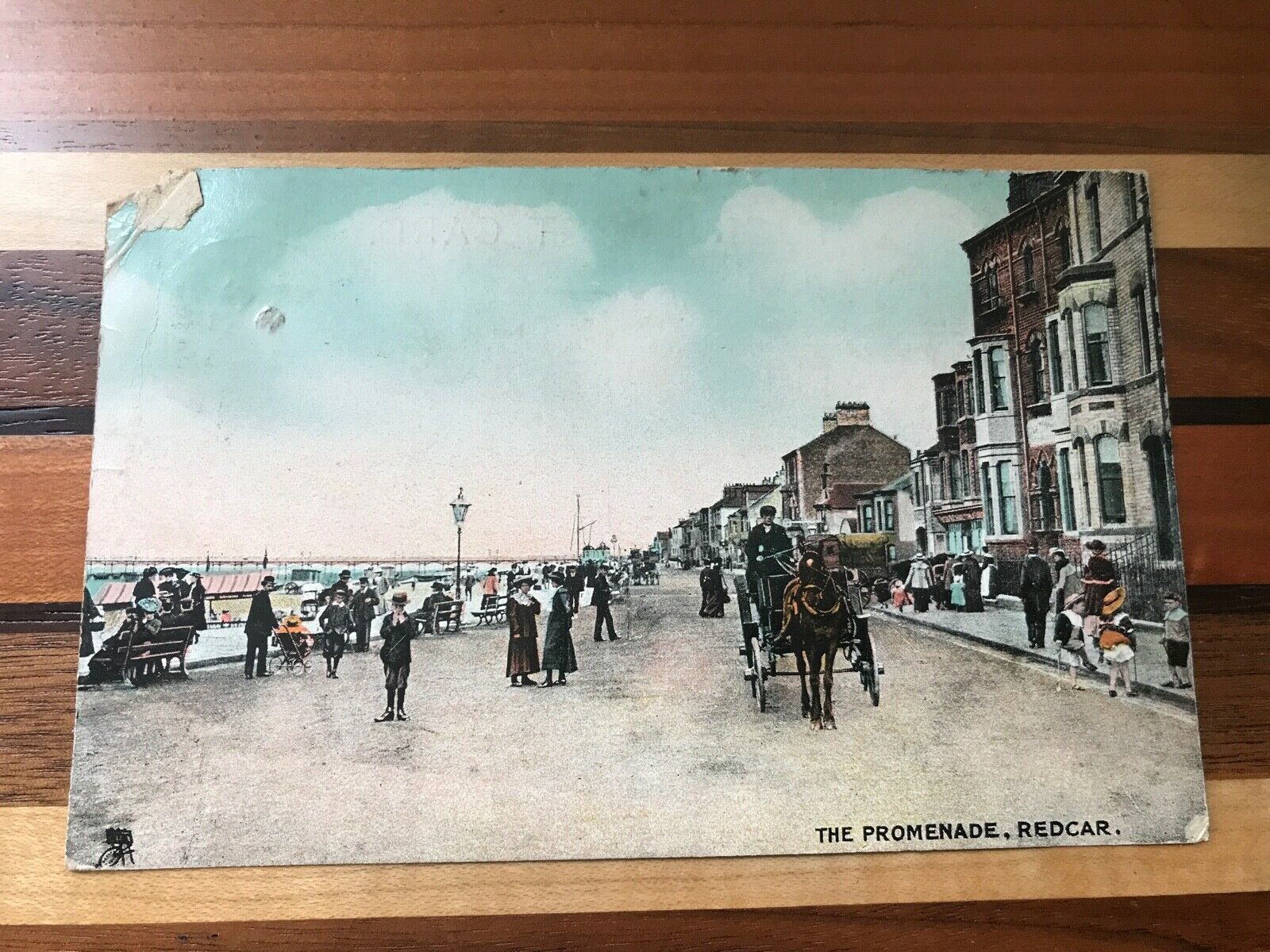 House Clearance - Redcar.  The Promenade. Old Tuck Card  1907