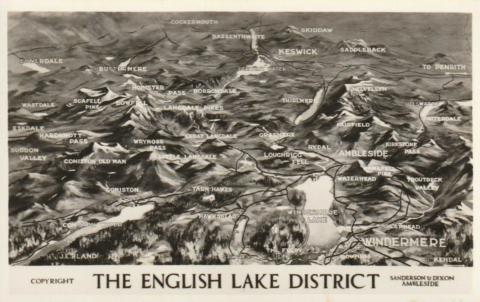 House Clearance - AK MAP, Map, Environmental Map **THE ENDLISH LAKE DISTRICT**
