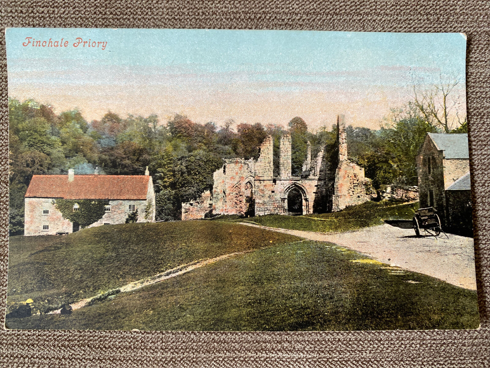 House Clearance - Finchale Priory. Durham, Early Valentine Service. c1905