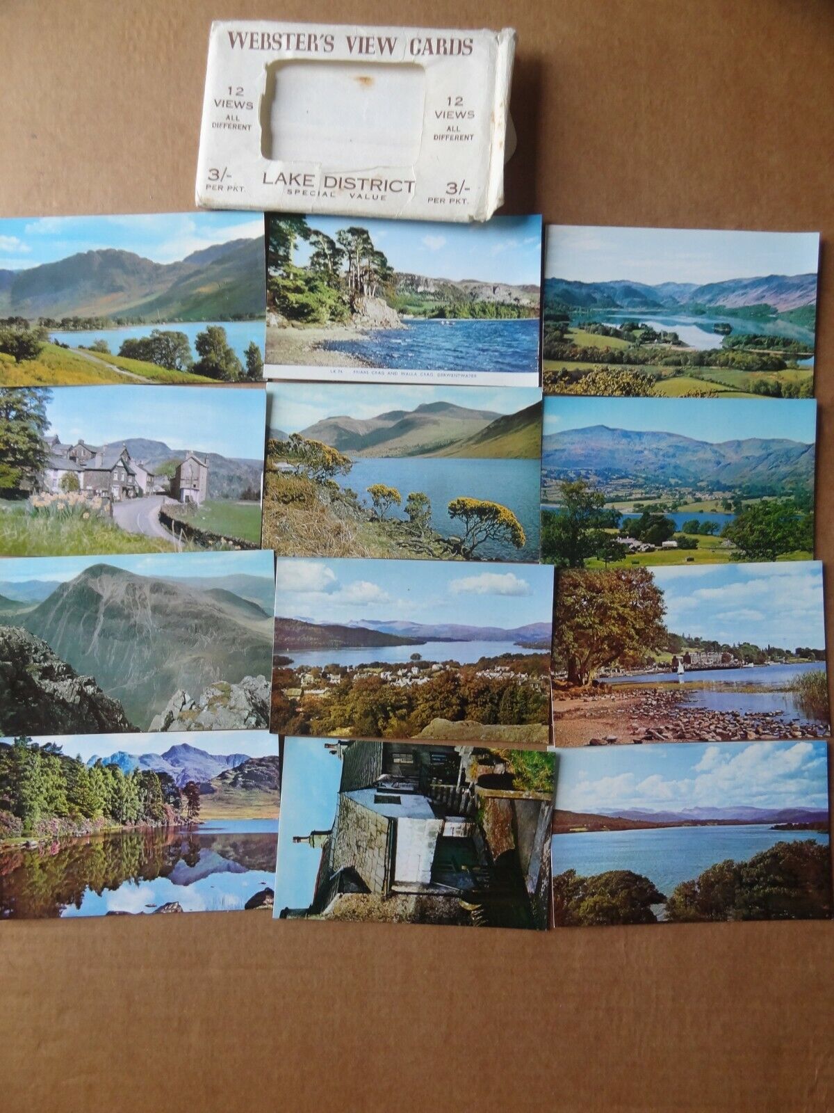 House Clearance - 12 - H Webster View Cards Lake District 1960s in pack Post Cards