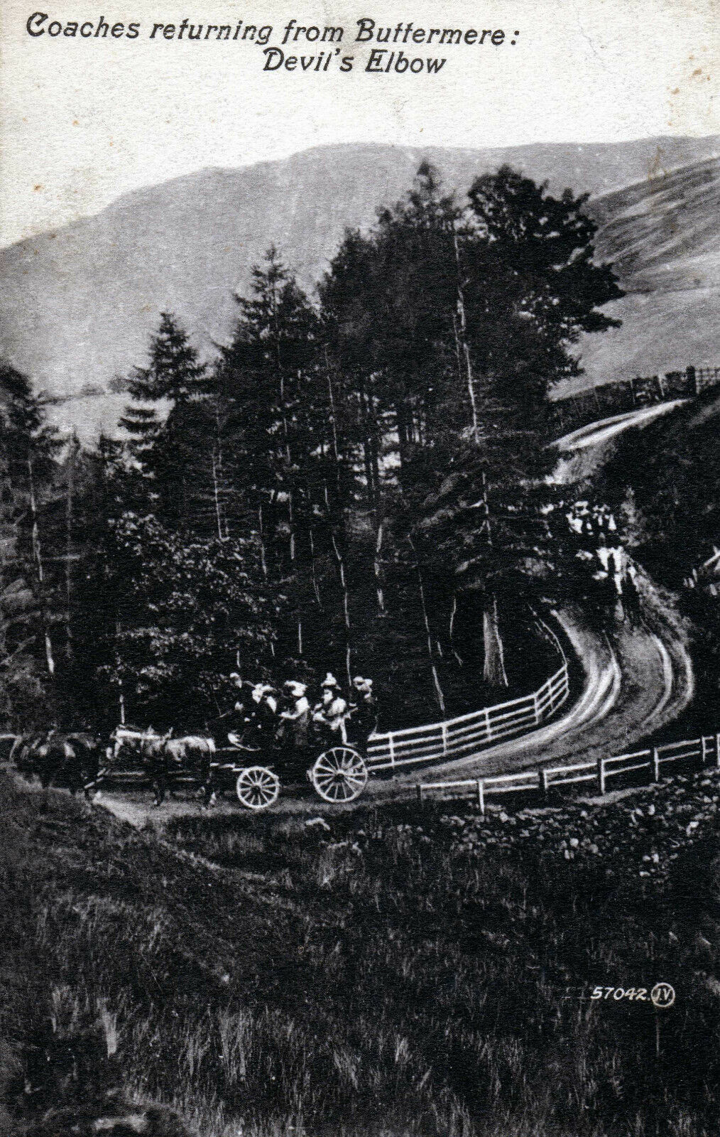 House Clearance - COACHES RETURNING FROM BUTTERMERE: DEVIL'S ELBOW, CUMBRIA early 1900's(?)
