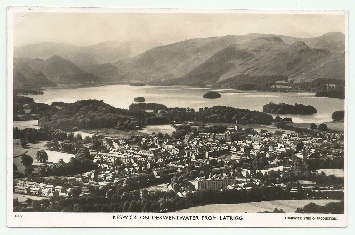 House Clearance - Black & White RP Service of Keswick on Derwentwater from Latrigg, Cumbria