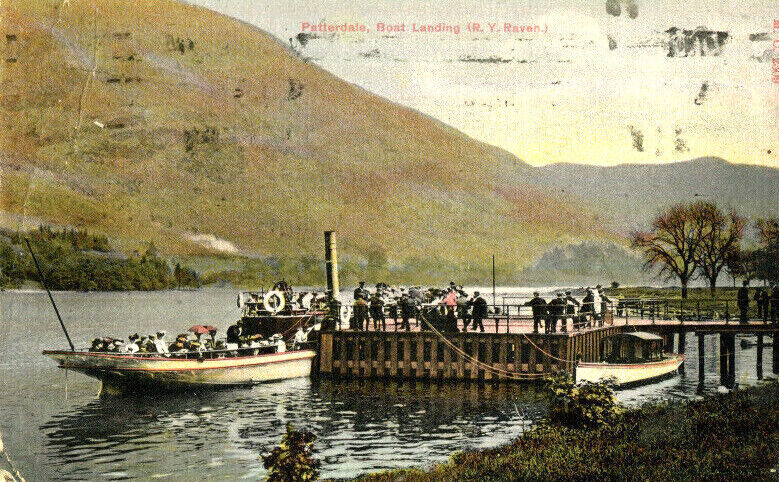 House Clearance - 1911 service steam yacht RAVEN at landing stage PATTERDALE Cumbria