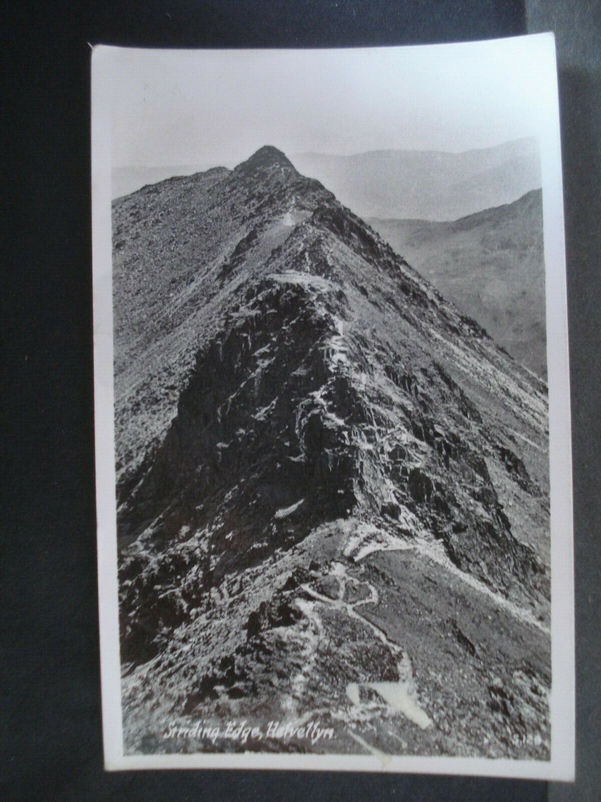 House Clearance - Unused Black & White Post Card Striding Edge, Helvellyn