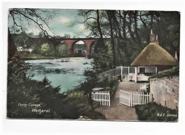 House Clearance - Antique service -  Ferry Cottage, Wetheral - posted with postmark of 1908