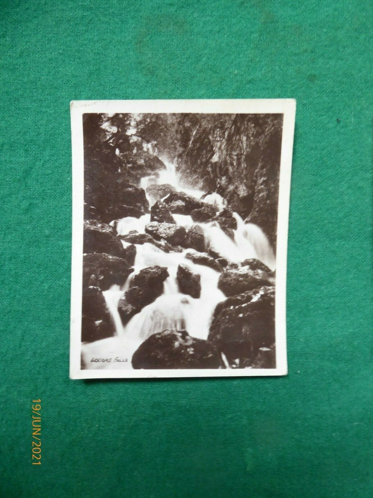 House Clearance - Small Collectors Card of Lodore Falls Cumbria Photograph not Service Lake Dist