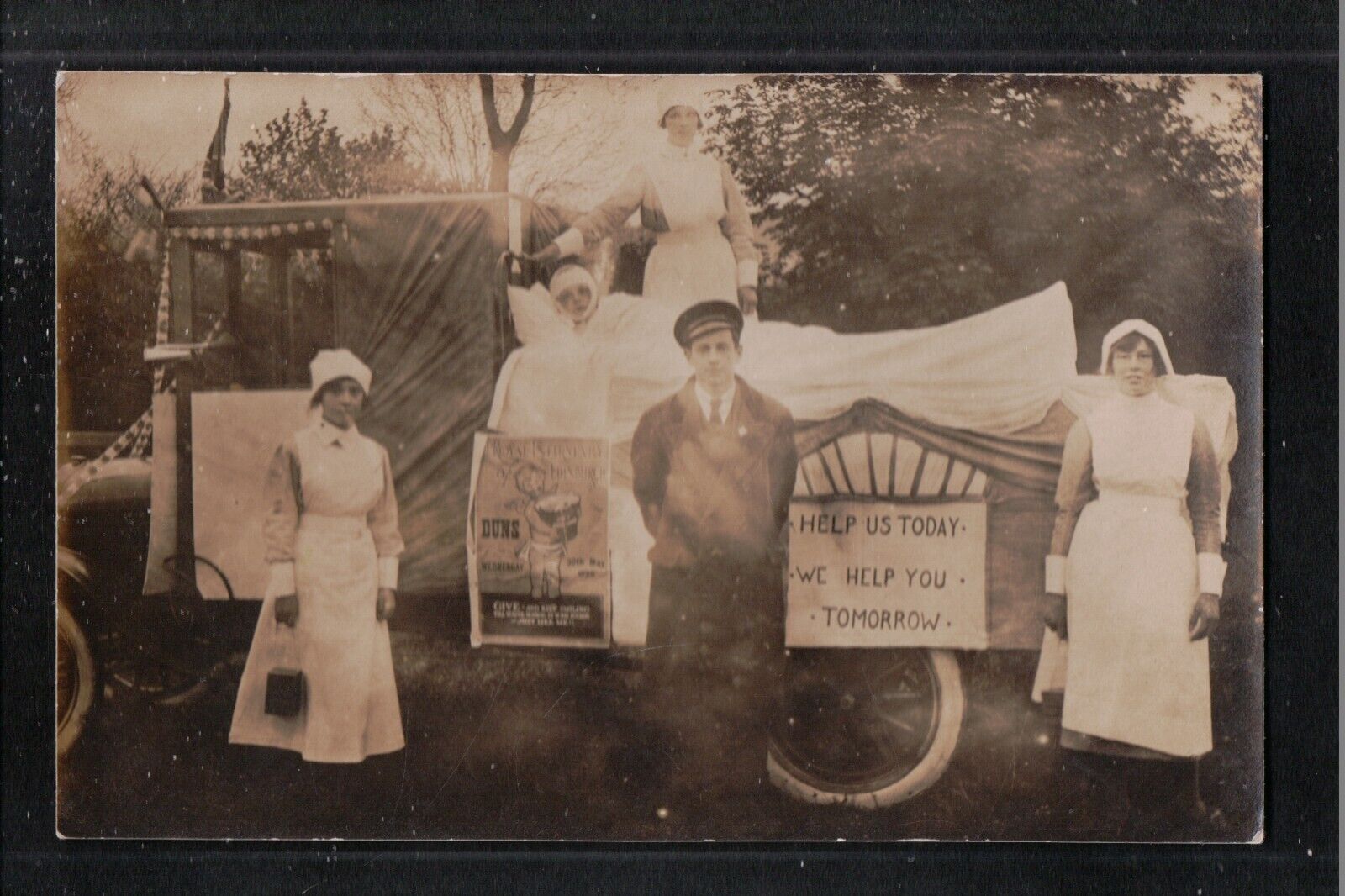 House Clearance - DUNS Charity Float Fund Raising Event 1900's ? Service Nr Coldstream NICE IMAGE