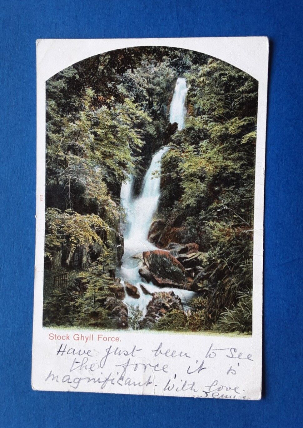 House Clearance - LAKE DISTRICT, STOCK GHYLL FORCE,  WATERFALL, UNDIV BACK, AMBLESIDE POSTMARK 
