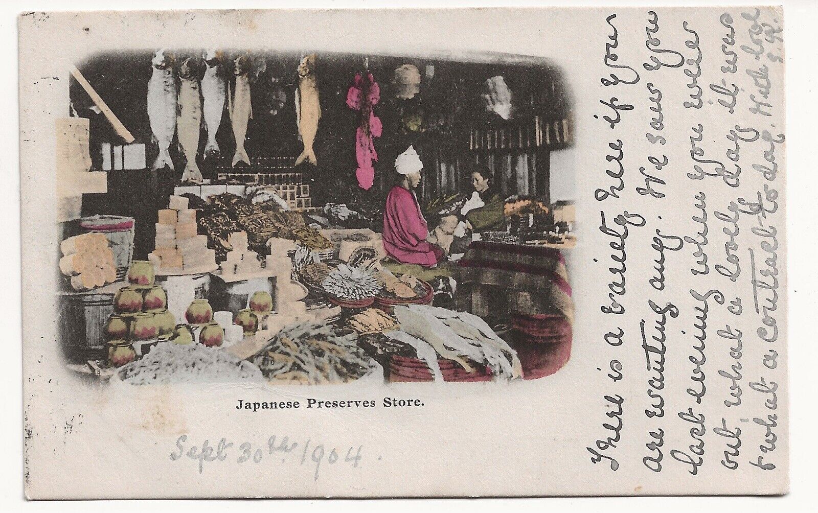 House Clearance - 1904 Service Japanese Preserves Store Shop Postmarked Carlisle Undivided Back