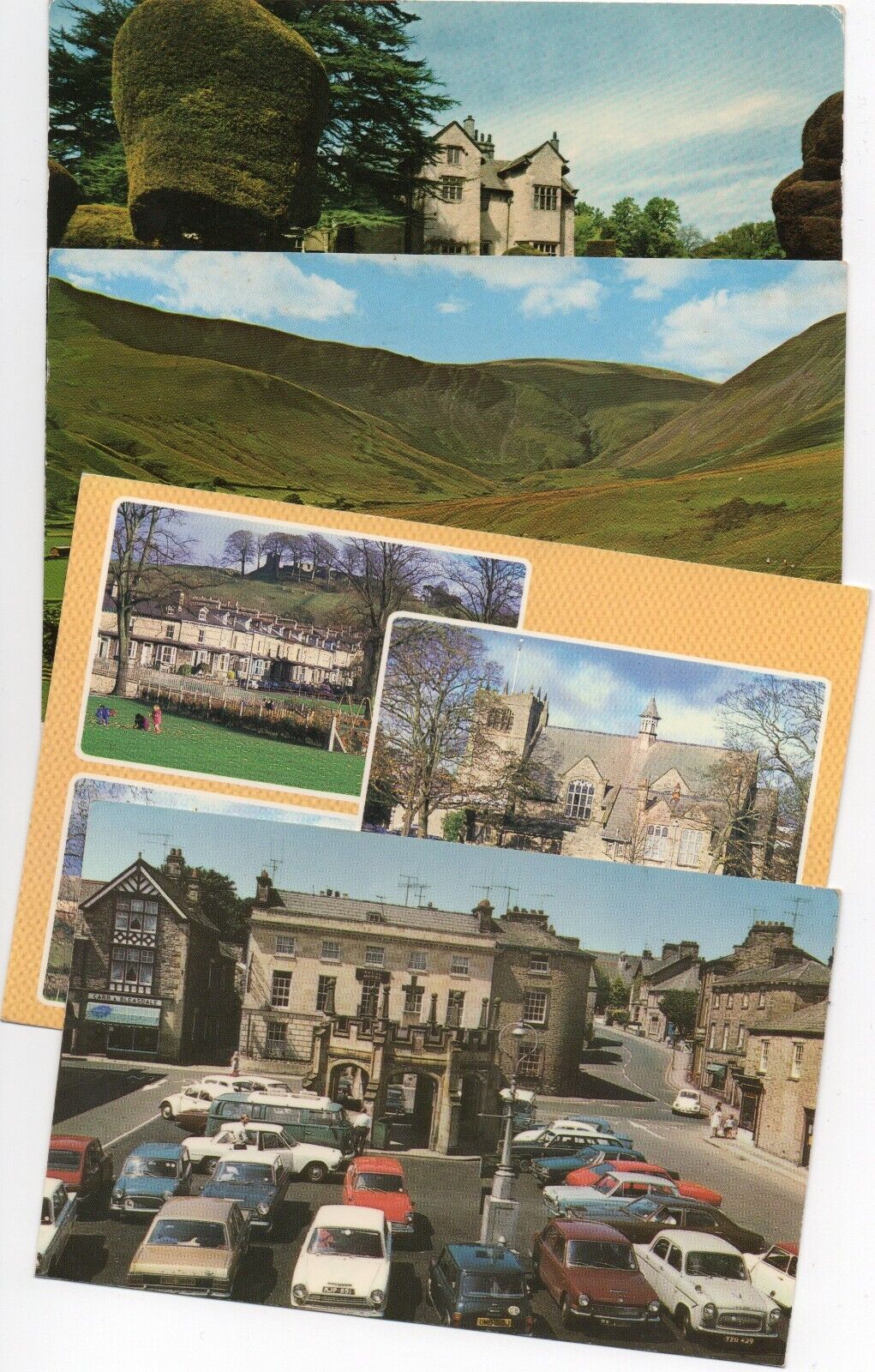 House Clearance - vintage services of Cumbria. Appleby Kendal etc. 4 cards. used. Machin heads
