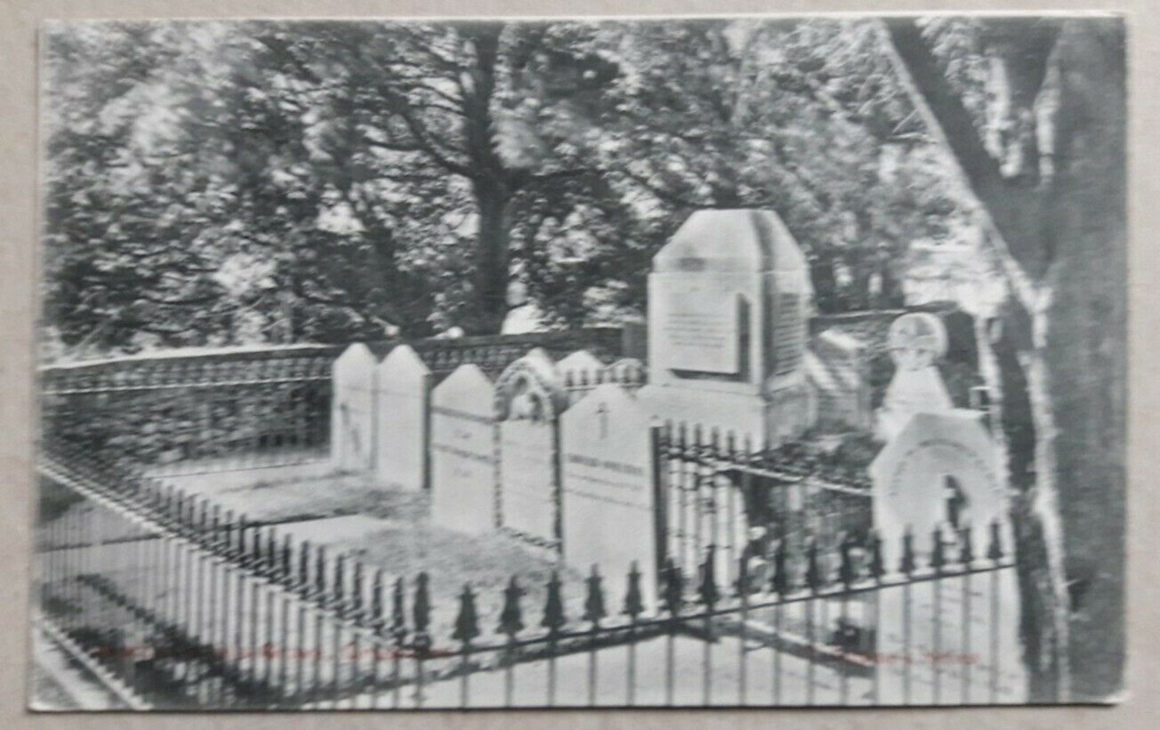 House Clearance - 1 OLD POSTCARD OF WORDSWORTH GRAVE , GRASMERE , CUMBRIA , postally used 1904