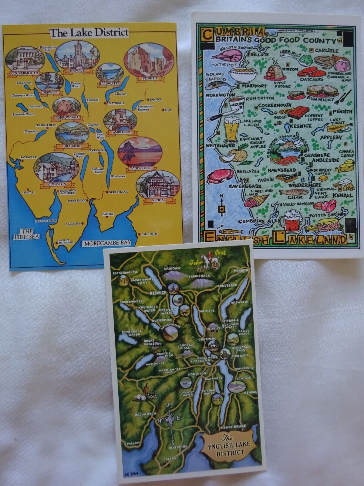 House Clearance - 3 services of maps of the Lake District Unused