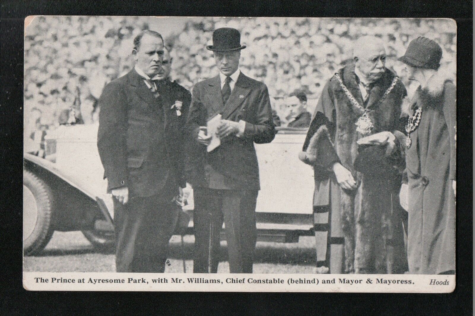 House Clearance - Prince at Ayresome Park with Chief Constable Middlesbrough 1920's Hood Service