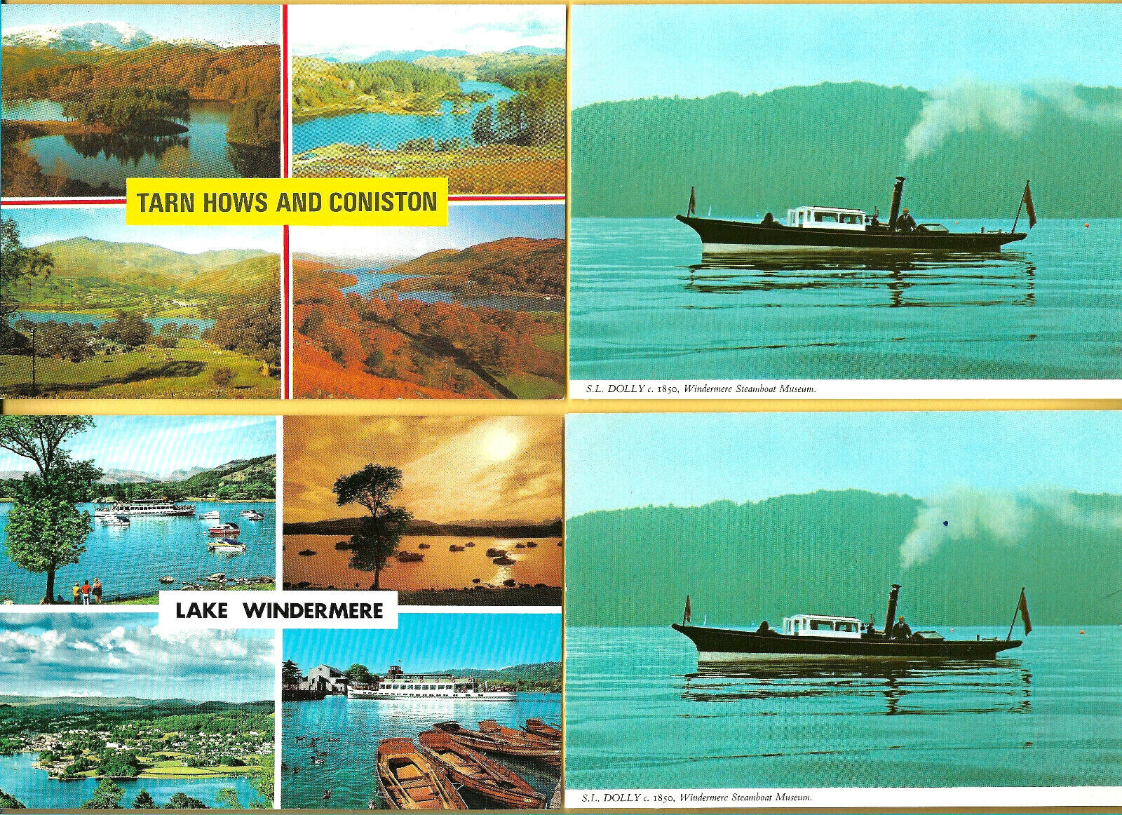 House Clearance - FOUR UNUSED VINTAGE POSTCARDS OF THE LAKE DISTRICT