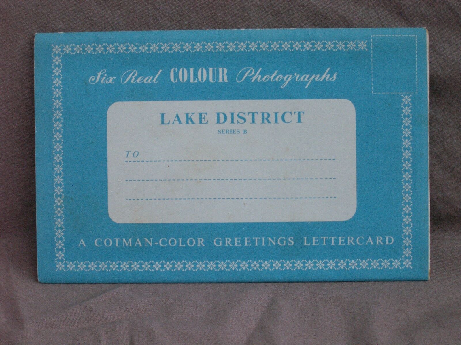 House Clearance - Vintage Cotman-Color Lettercard Of THE LAKE DISTRICT.6 Colour Photos. Series B.