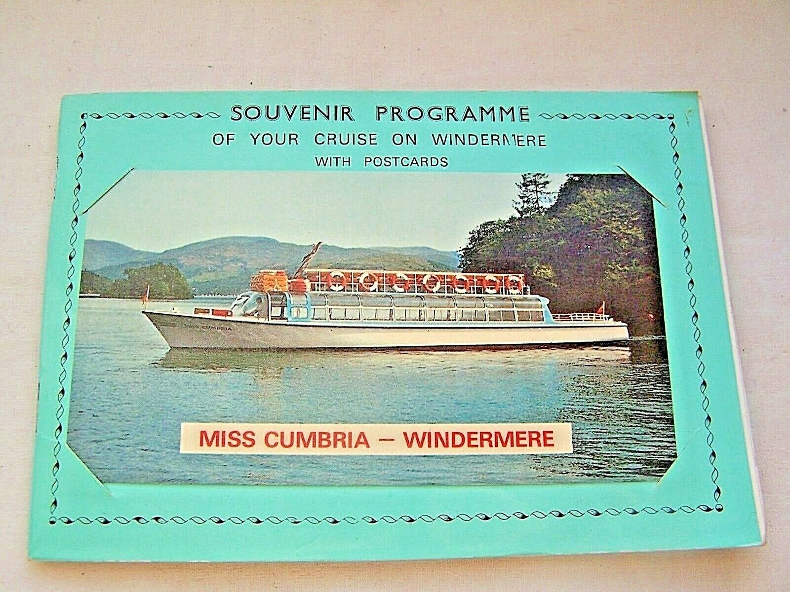 House Clearance - POSTCARDS, LAKE DISTRICT, LAKE WINDERMERE , MISS CUMBRIA, CRUISE, BOAT, SOUVENIR