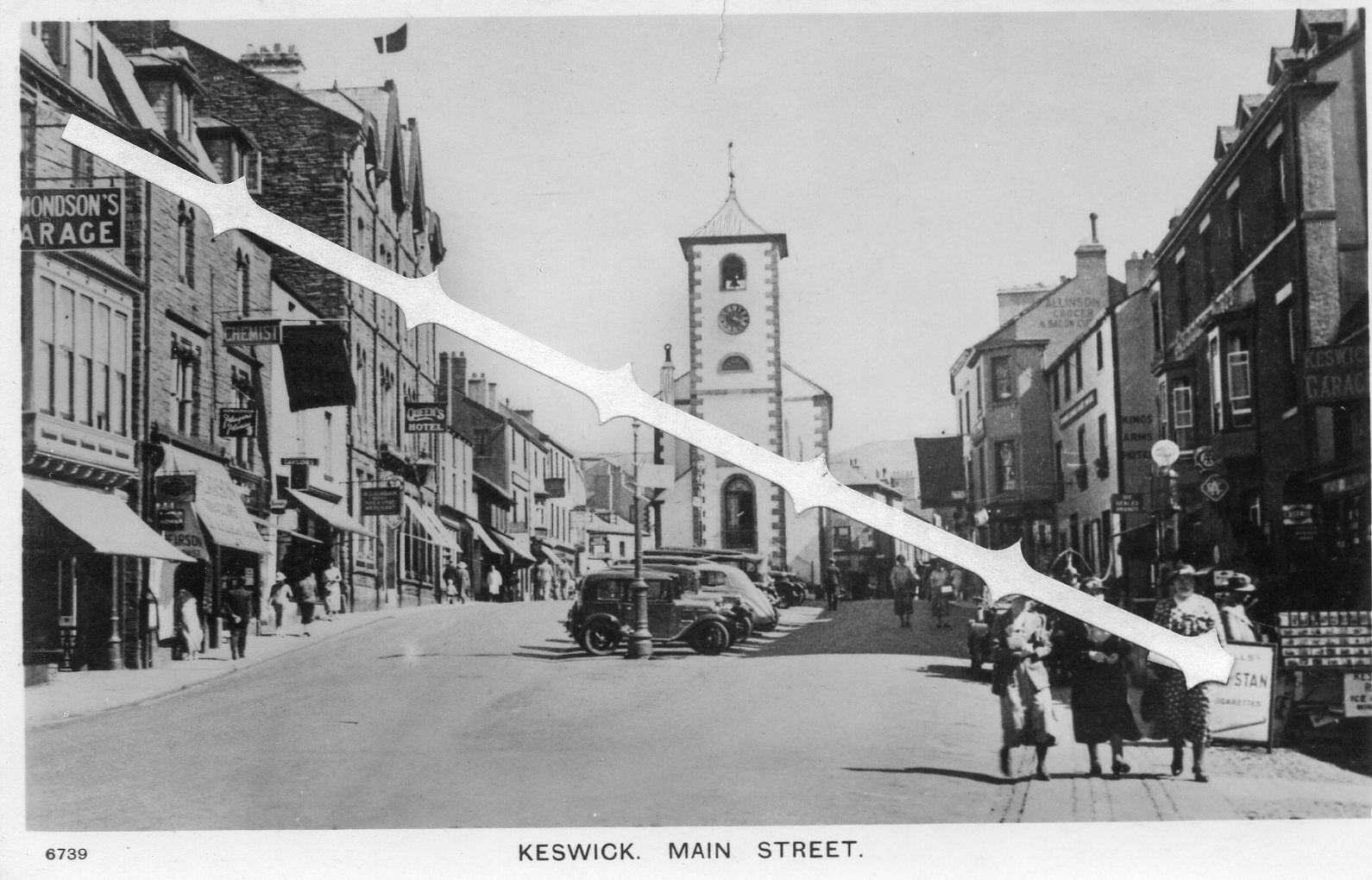 House Clearance - Main Street, Keswick, Cumberland - fair cond. REAL PHOTO PC  Postally used 1951