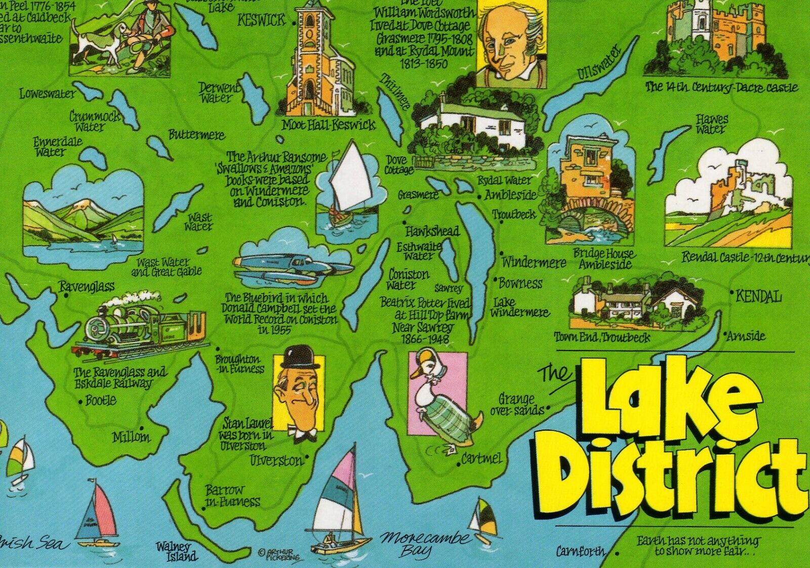 House Clearance - Vintage Service,   Map of the Lake District, Unposted